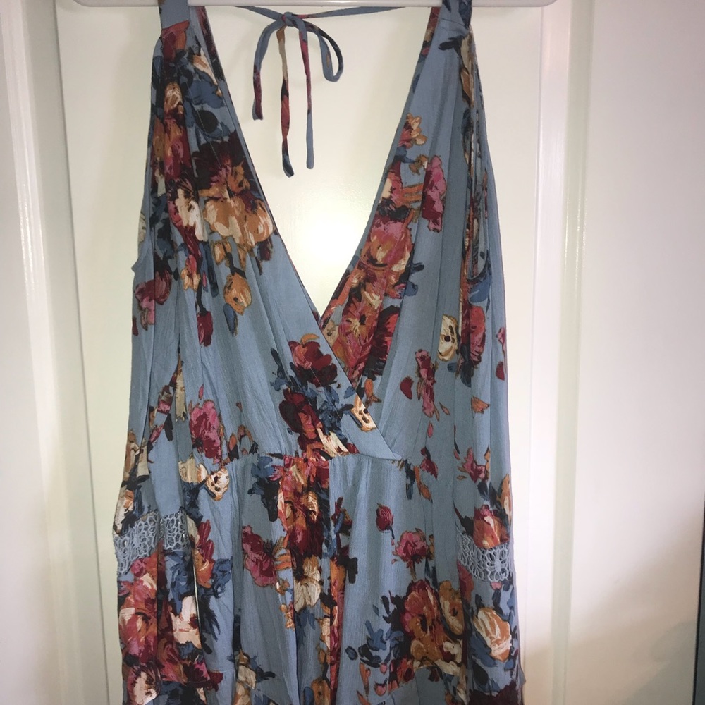 Flower romper/jumpsuit one piece